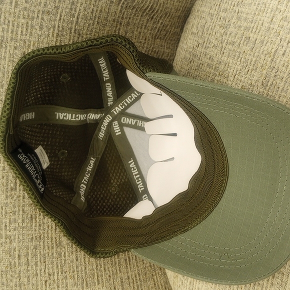 Highland Tactical Olive Mesh Logo/Flag Cap Stretch Fit NWT - Picture 6 of 9